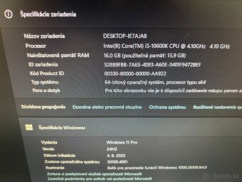 Herný PC (I5 10600K,RX 5700 XT 8GB,16GB DDR4,SSD+HDD,WIN 11) - 8