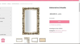 luxusne dizajnove strieborne zrkadlo 160x98 - 35% - 8