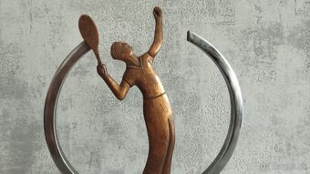Stará sportovní tenisová cena z roku 1942. Art deco. - 8