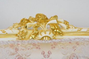 Zámecké řezbované sofa - čalouněné - 8