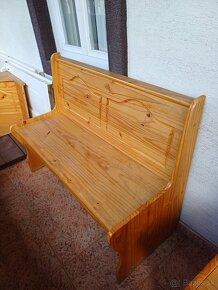 Drevená lavica,sťahovací luster - 8