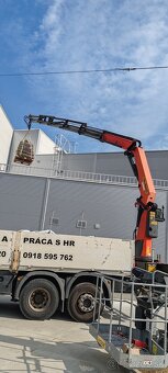 Preprava a práca s hydraulickou rukou PK23002SH 22M 4,0T - 8