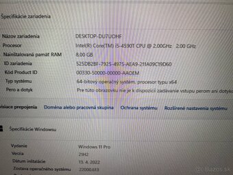 Mini počítač Dell.Intel i5-4590T 4x2,00GHz.8gb ram.250g SSD - 8