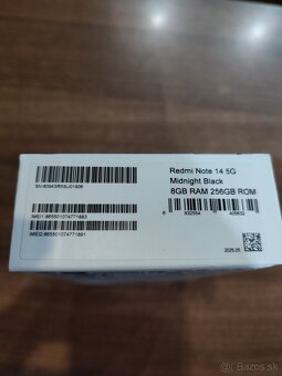 Xiaomi Redmi Note 14 5G 8GB/256GB,black - 8