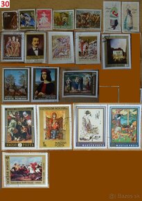 Nádherné poštové známky UMENIE 2 - 8