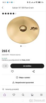 PREDAM CRASH SABIAN XSR 16" - 8