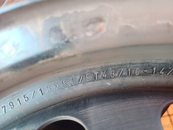 plechove disky Fiat/Opel- 6Jx15-ET-43-4x100 - 8