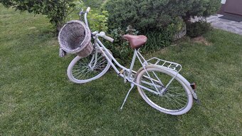 Retro bicykel 26" biela metaliza - 8