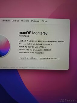 MacBook Pro / 13inch 2016 / 256GB Pekný stav - 8
