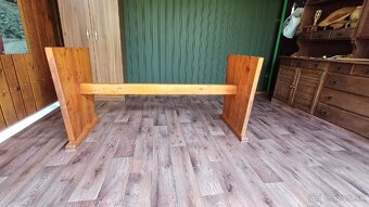 Stôl z tvrdého dreva +2 lavice - 8