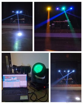 Rotačné hlavy 200W Beam, el. fokusácia, dúha efekt+ fixtura - 8