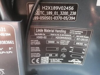 LINDE H50D-02 pozicionér + boční posuv 2019 váha rezervace - 8