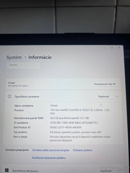 Predám HP Laptop 15s-fq4xx - 8