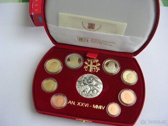 sada VATIKAN 2004 pápež Ján Pavol II.-PROOF s Ag mincou - 8