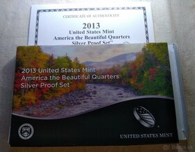 8x Strieborných proof sád "America the Beautiful" 2010-201 - 8