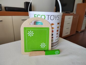 Drevené potraviny na krájanie Eco Toys - 23 ks - 8