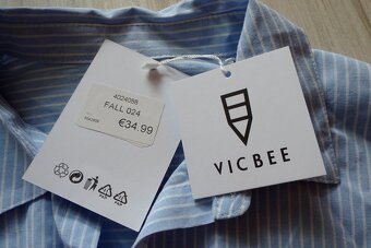Bielo modro pásikavá košeľová blúzka, v. XL/XXL - 8