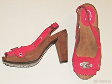Topánky Scholl - veľkosť 39 a 38, červené a tyrkys, dámske - 8