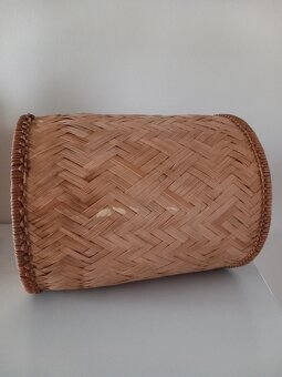 Stará prútená/lyková nádoba, košík 23x18,5 cm - 8