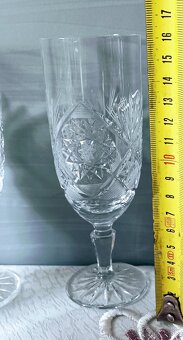 Krištáľ - misa , poháre, - 8