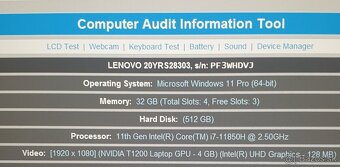 Lenovo ThinkPad P15 Gen2 i7-11Gen/32GB/512SSD - 8