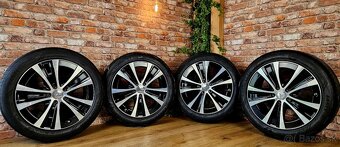 Alu R18 5x112 orig. Mercedes E-class dvojrozmer + letné pneu - 8