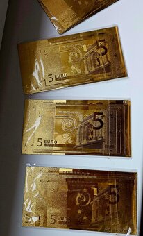 Dekoraciu 7-dielna Sada Replík Zlatých Euro Bankoviek - 8