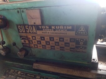 sústruh TOS Kuřim SU 50A / 1500 s množstvom príslušenstva - 8
