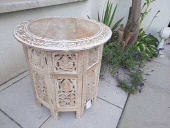 Konferenčný stolík/ príručný stolík  / drevený záhradný stol - 8