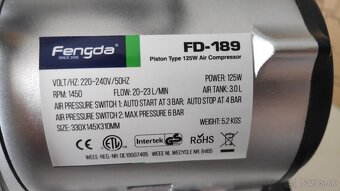 Airbrush Fengda FE-183K & Fengda FD-189 kompresor - 8