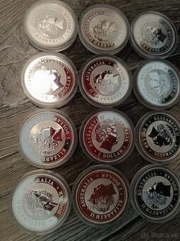 Kompletná séria mincí Lunar I 1oz. Austrália. - 8
