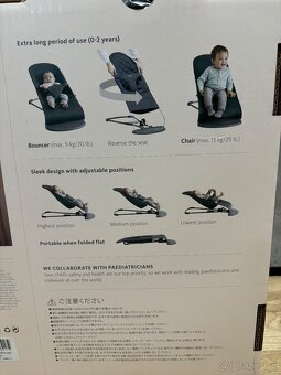 Predám BabyBjörn bouncer bliss mesh anthracite - 8