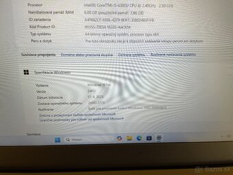 PREDÁM KOMPLETNE  INOVOVANÝ NOTEBOK LENOVO Thinkpad T460 - 8