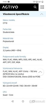 MP3 prehrávač Activo CT10 - modell APP11.. - 8