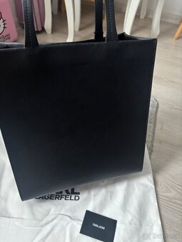 KABELKA KARL LAGERFELD K/IKONIK 2.0 LEATHER TOTE BLACK - 8