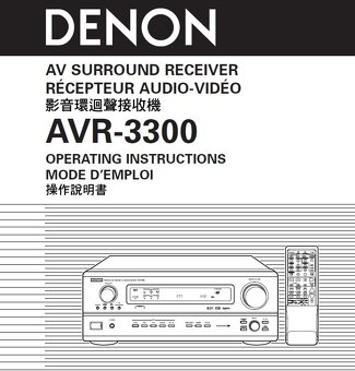 Receiver Denon AVR-3300 - 8