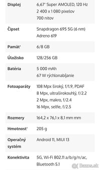 Predám úplne nový mobil XIAOMI POCO X4 PRO 5G modrý, 128 GB - 8