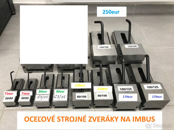 Predám oceľové strojné zveráky a čeľuste - 8