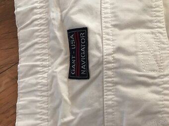 NOVÉ GANT originál white pánske capri nohavice XL - 8