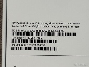 NOVÝ Apple iPhone 17 Pro Max 512GB Strieborný (e-SIM) - 8
