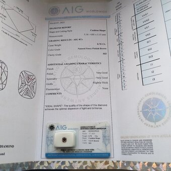 Prírodný diamant 0,7 karat - 8