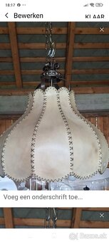 Plafónová lampa -koža - 8