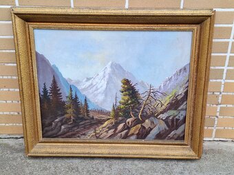 Starý obraz maľba na plátne - 8