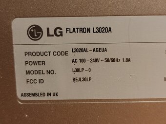 Monitor/TV LG Flatron L2030A - 8