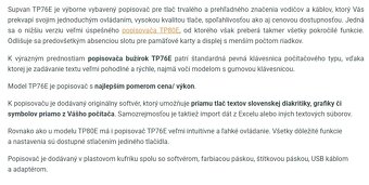 Popisovač bužírok Supvan TP76E - 8