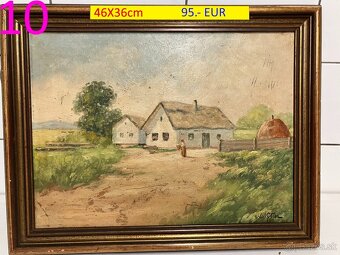 Obrazy pekné olejomaľby na plátne 9 kusov - 8