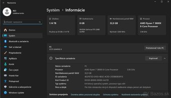 herný PC AMD Ryzen 3800X - Nvidia RTX 2080 Super - 8