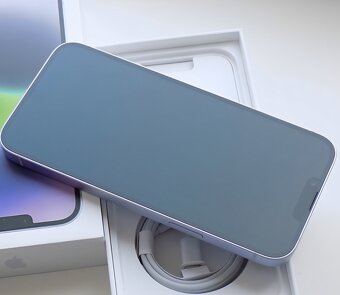 iPhone 14 Purple BATERIE 100% TOP - 8