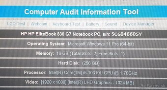 HP EliteBook 830 G7 TOP stav 13.3" i5-10gen/16gb/256SSD - 8