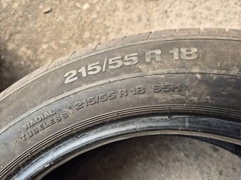 215/55 r18 letné 4 ks CONTINENTAL dezén 7,5 - 6 mm - 8